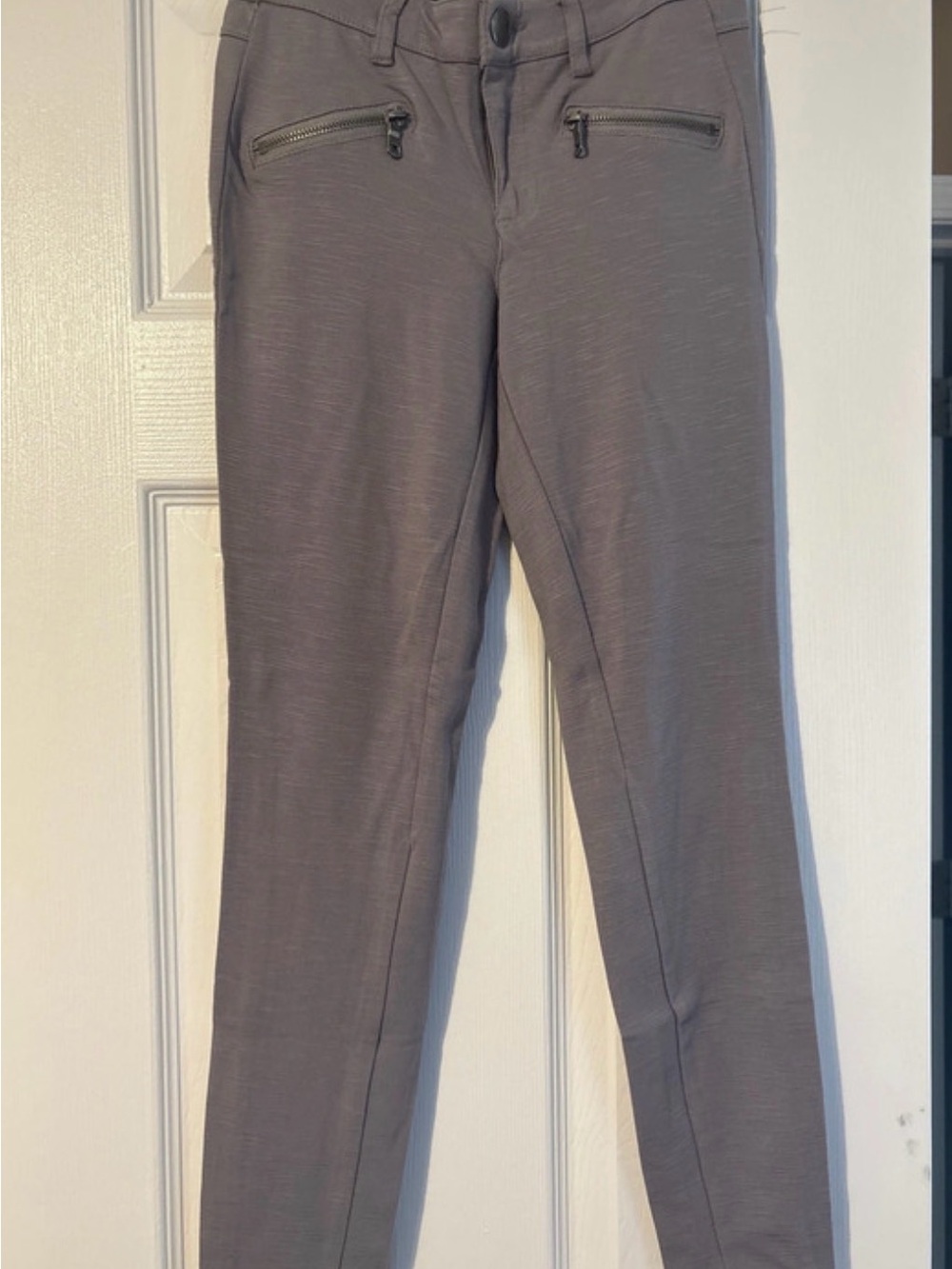 Fashion Nova Skinny Jeans in Gray with Zip Front Detail